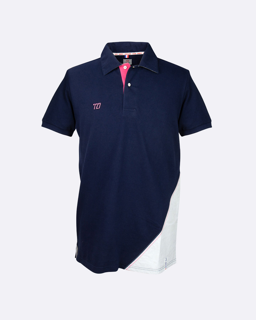 Polo Homme manches courtes chiffre rose