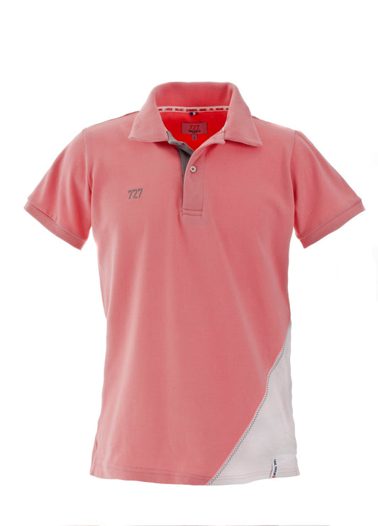 Polo Homme  vieux rose chiffre gris