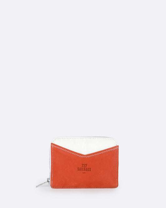 Portefeuille Femme "le Compact" · Cuir orange