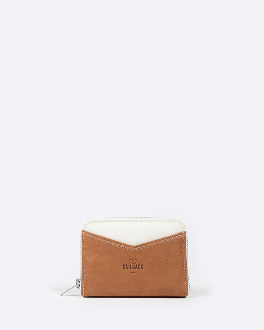 Portefeuille Femme "le Compact" · Cuir camel