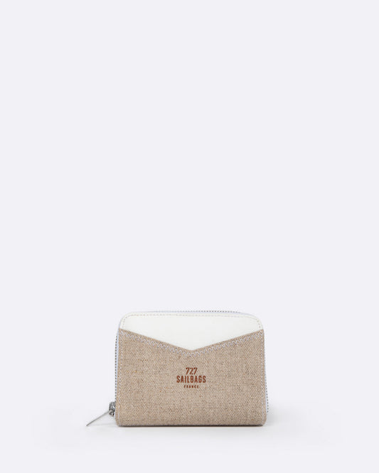 Portefeuille Femme "le Compact" · Lin naturel