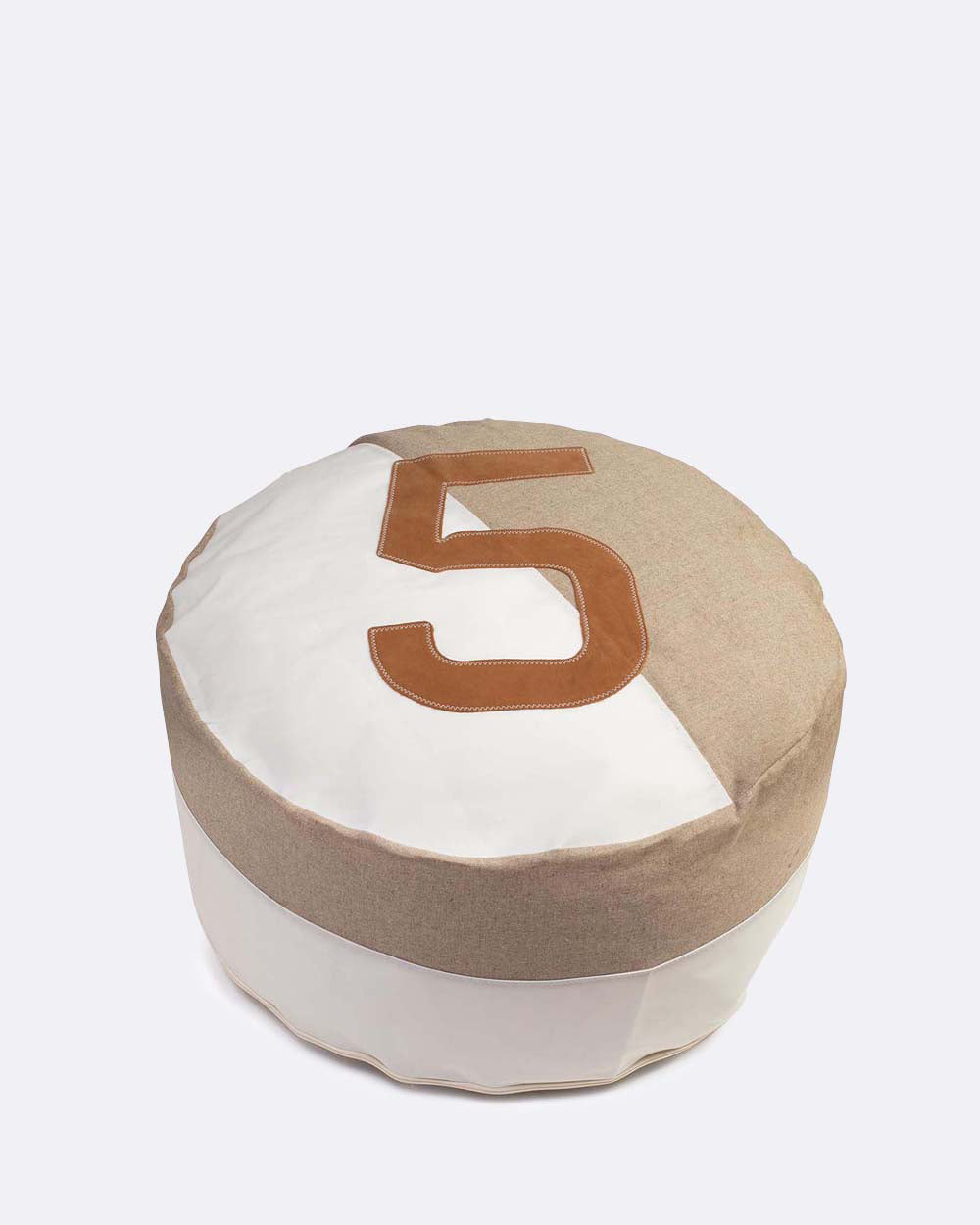 Pouf Duo · Lin et cuir French Riviera ?72