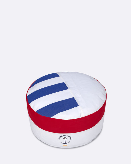 Pouf "Carré " Marinière Marine nationale · 54