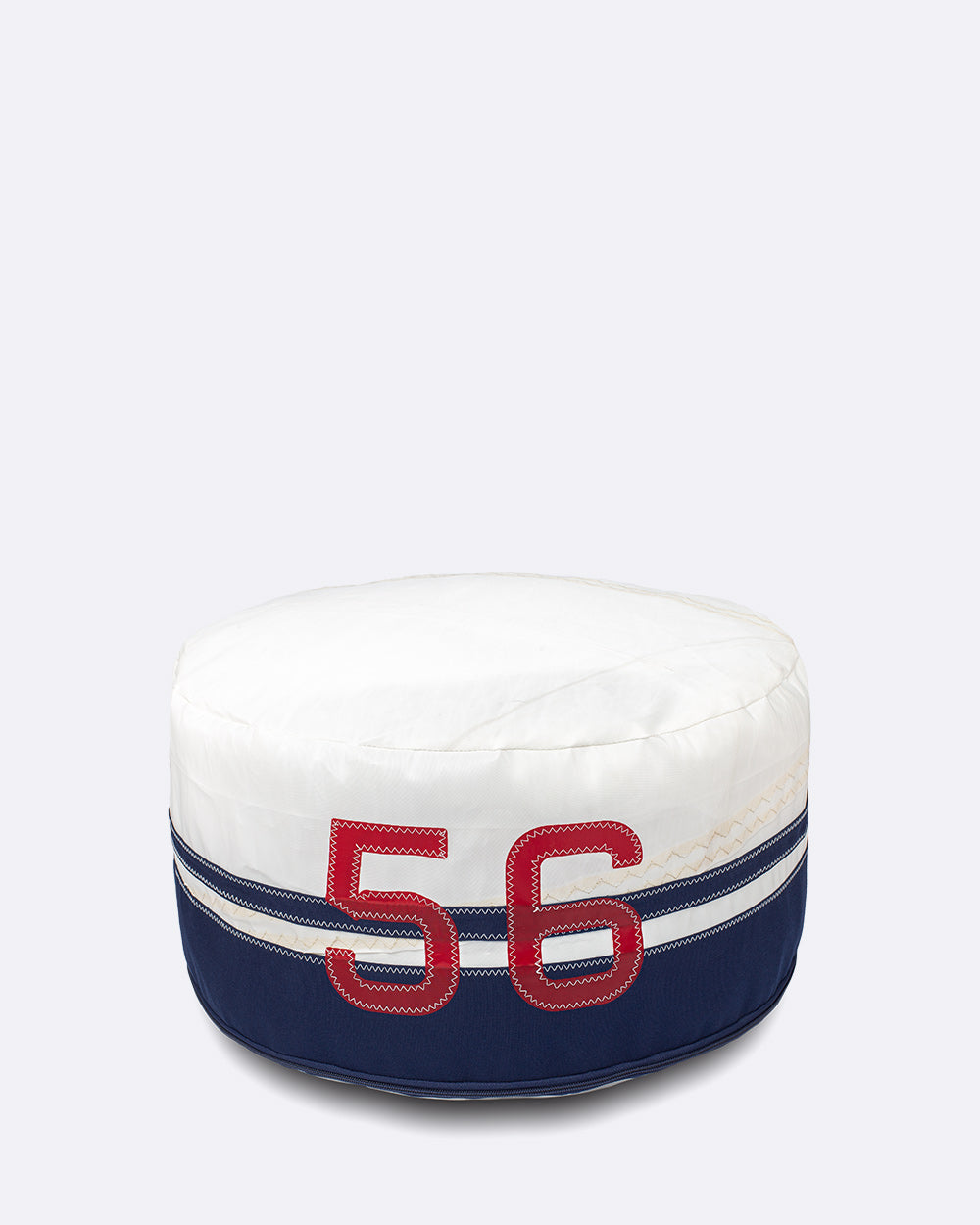 Pouf Solo 54 · Navy marinière
