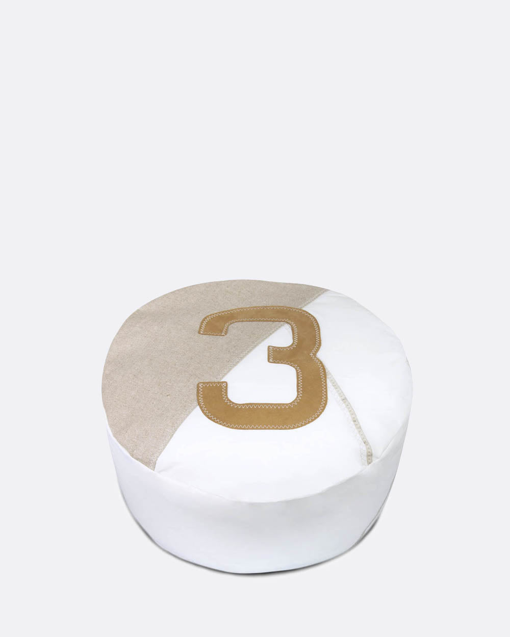 Pouf Solo · Lin et cuir French Riviera ?54