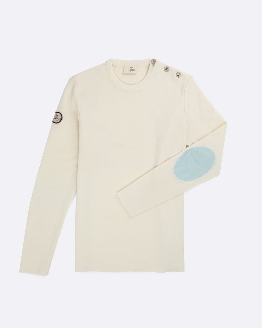 Pull marin Femme Laine Mérinos · Ivoire