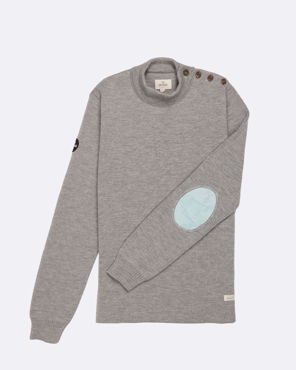 Pull marin Homme · Laine vierge Gris chiné