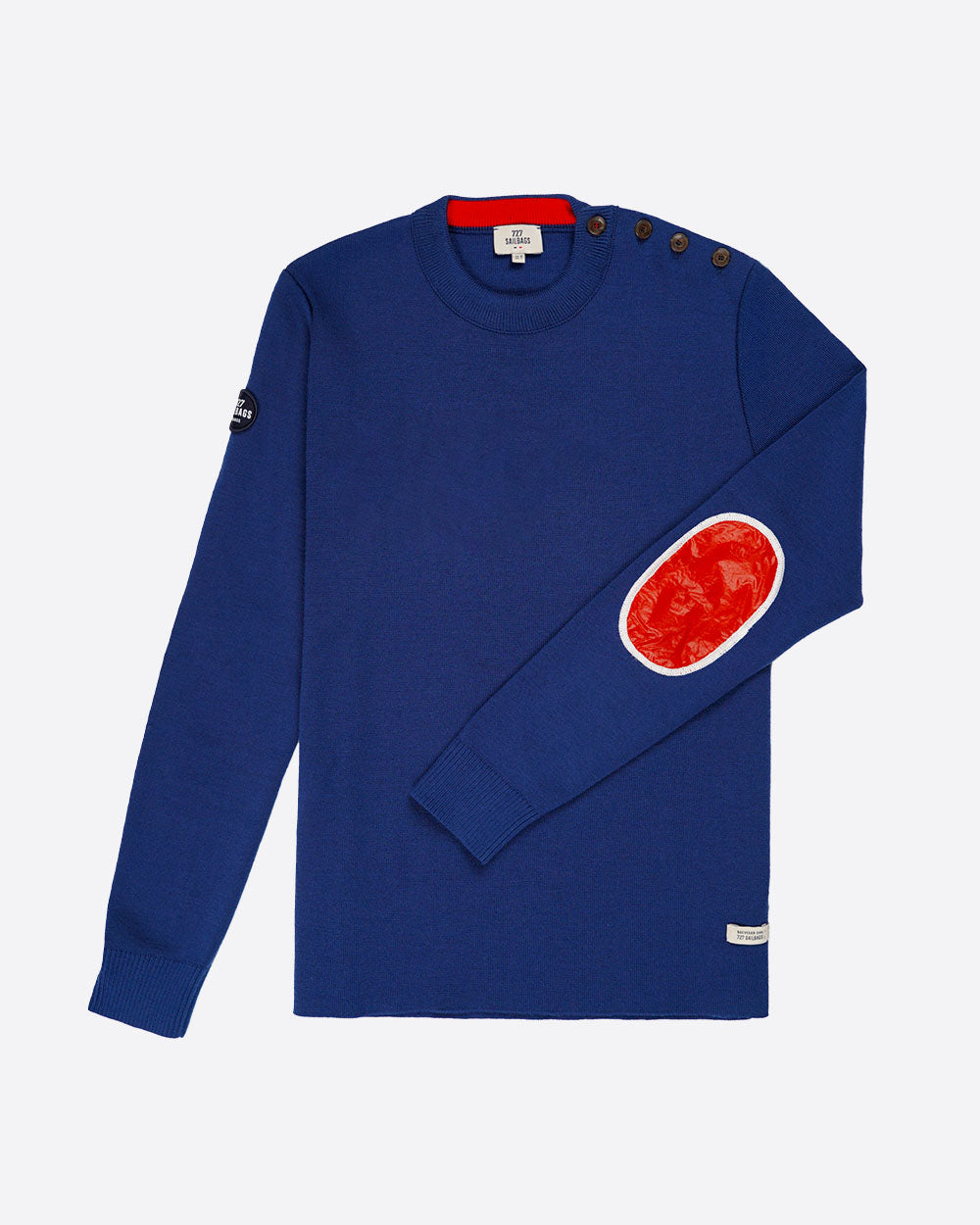 Pull marin Homme · Laine mérinos Bleu Nautique