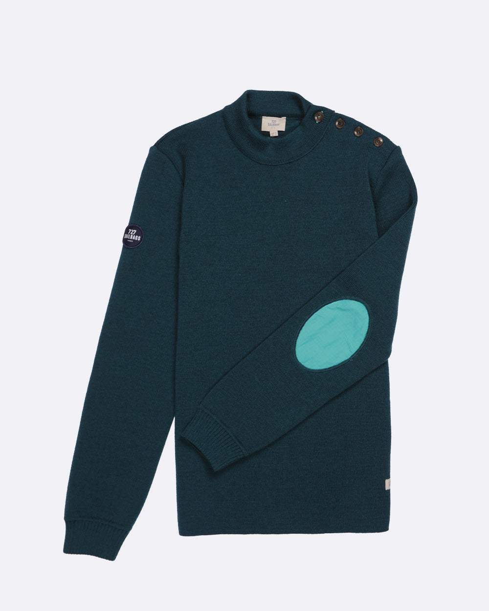 Pull marin Homme · Laine vierge Bleu colvert