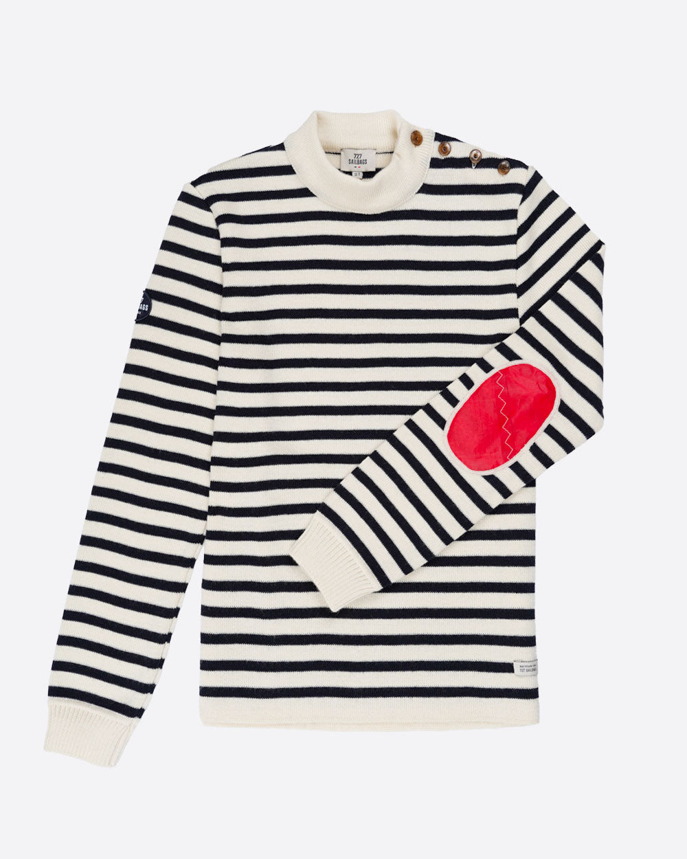Pull marin Homme Midship · Laine vierge Rayé Marine et Écru