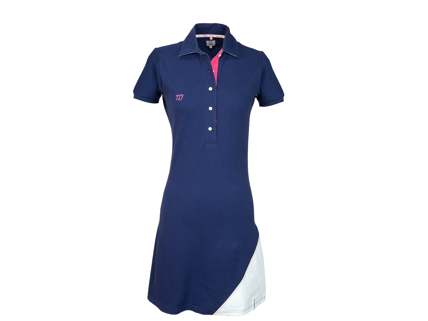 Robe polo marine et rose
