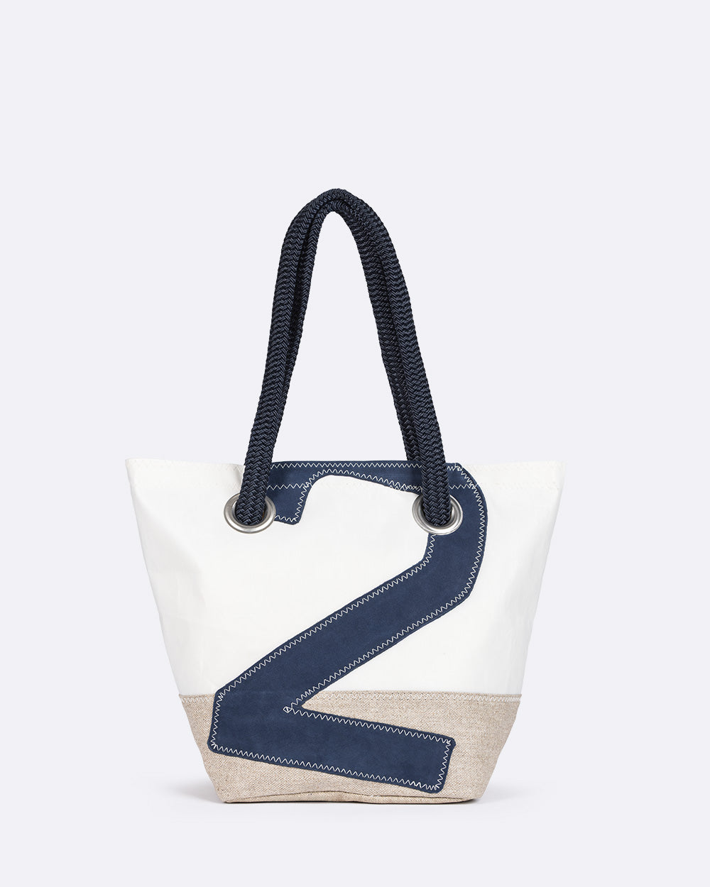 Sac à main légende · Lin et cuir Navy