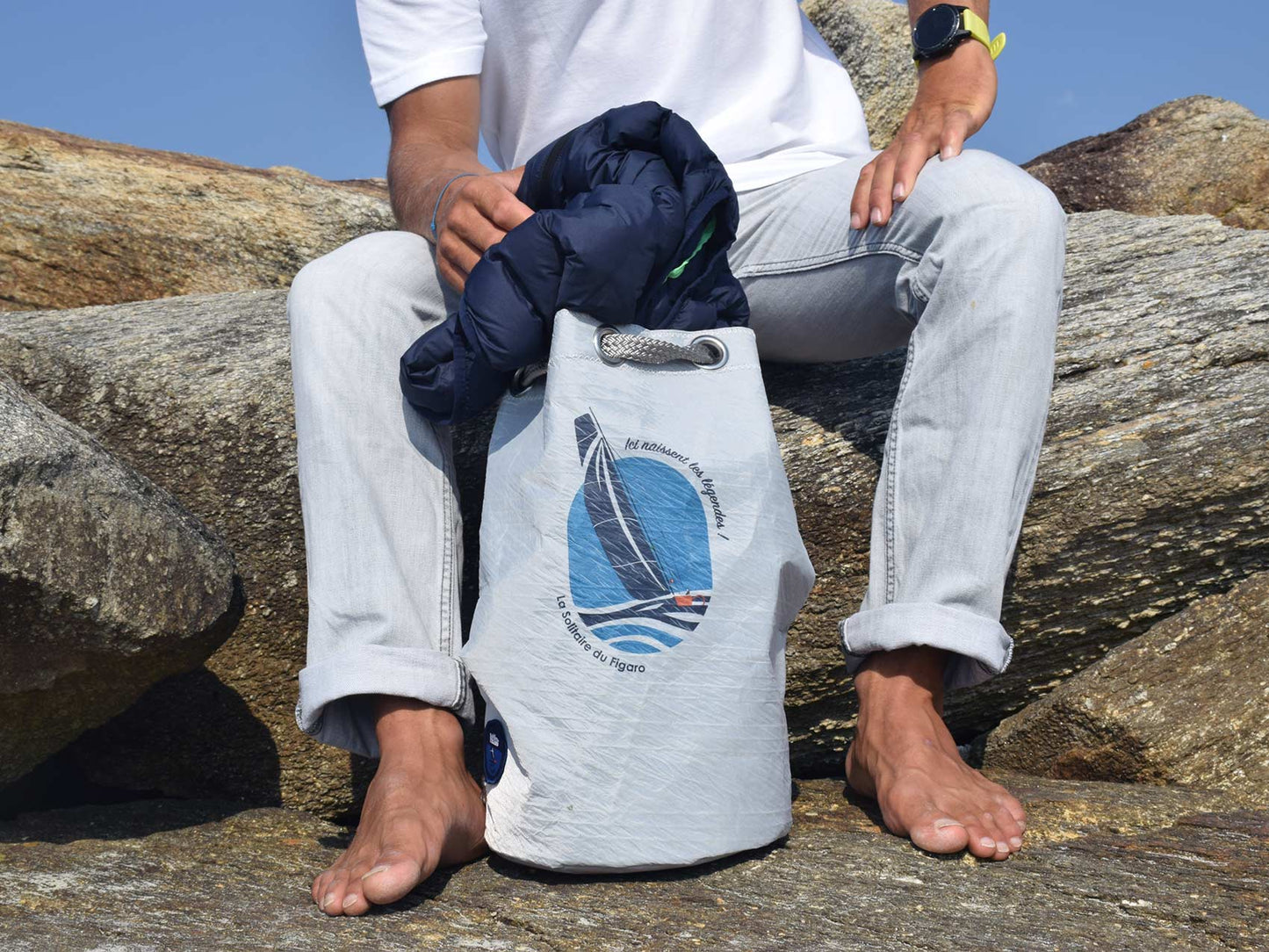 Sac matelot Jack voile Tafta Grise - Solitaire du Figaro