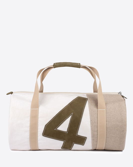 Sac voyage Onshore · Lin et cuir kaki