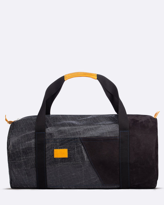 Sac voyage Onshore · Noir et cuir moutarde