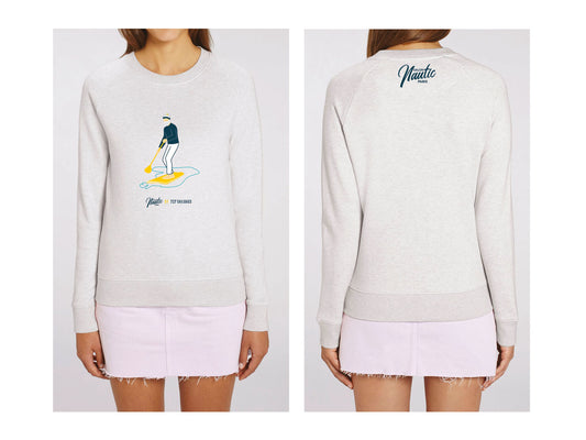 Sweat gris perlé Paddle - Femme