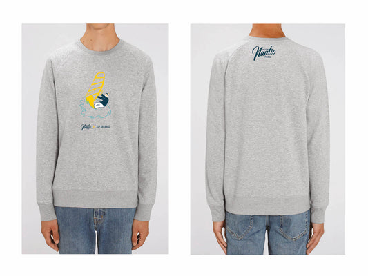 Sweat gris planche à voile - Homme