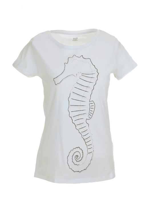 T-Shirt Femme - blanc / Hippocampe