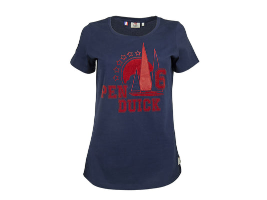 T-Shirt Femme Bleu Marine "Pen Duick VI"