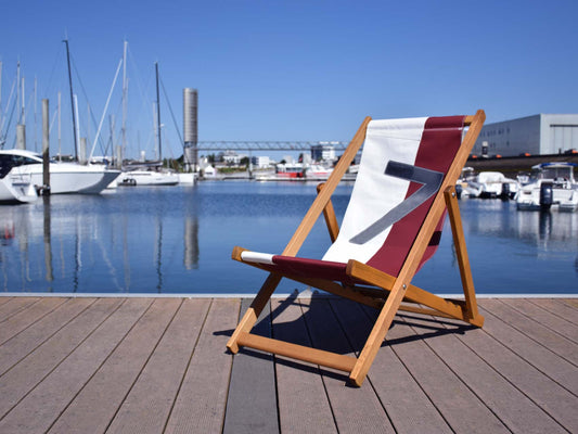 Transat en bois exotique