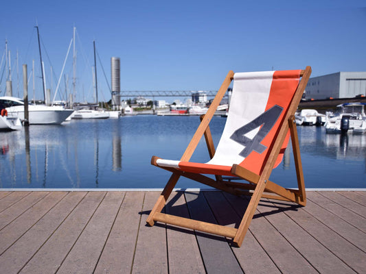 Transat en bois exotique