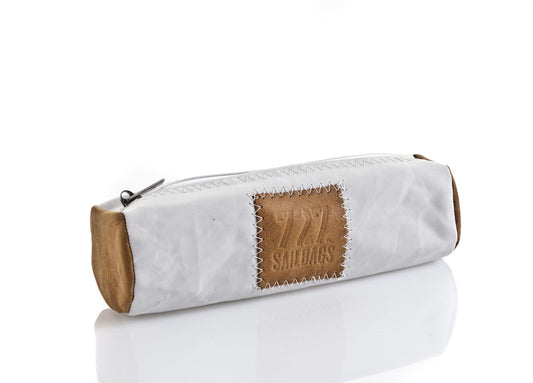 Trousse blanche / camel